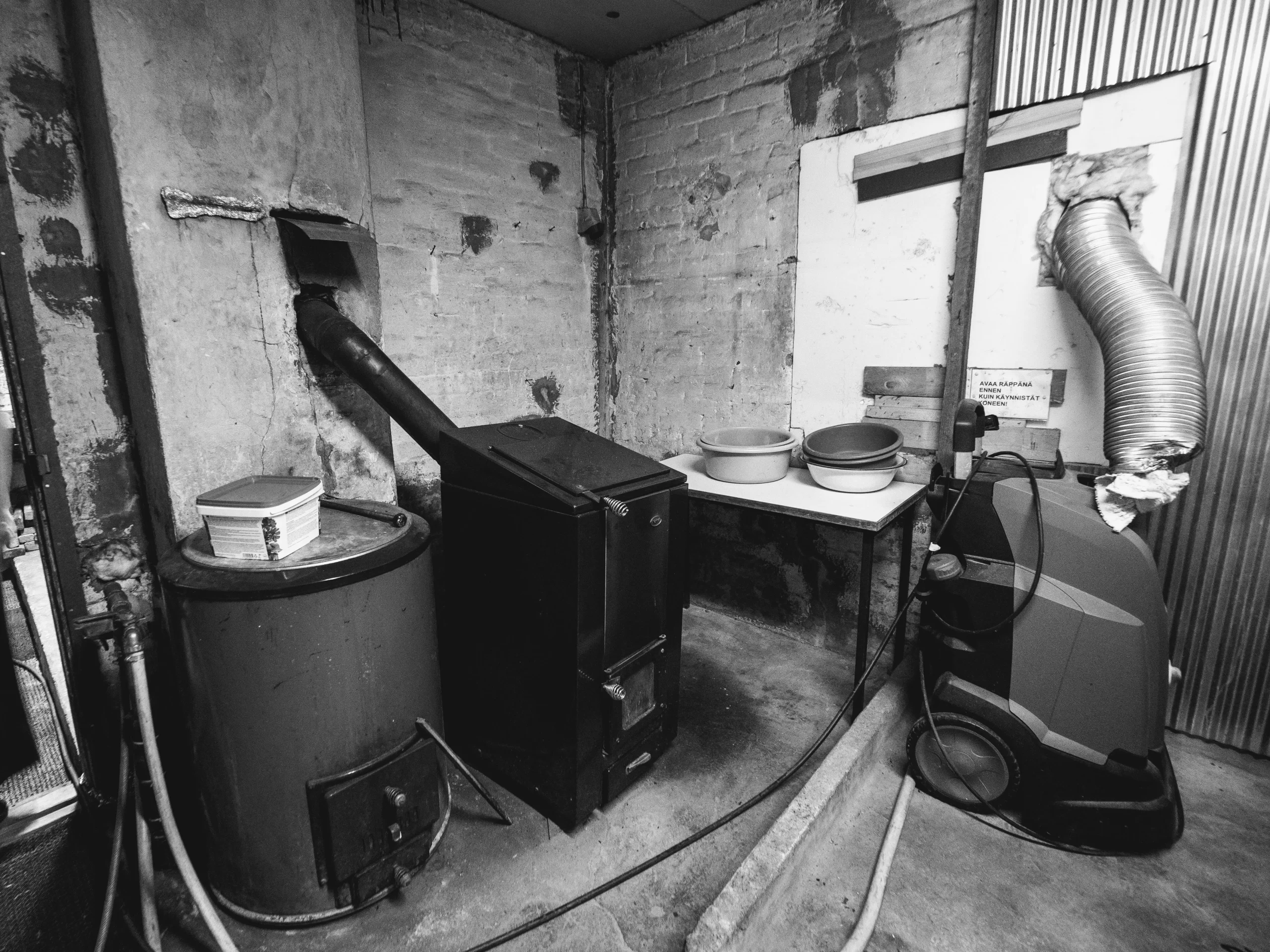 Pesuhuoneen alkutilanne